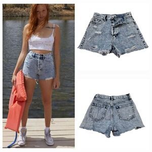 PacSun Acid Wash Ultra High Waisted Vintage Denim Shorts Size 25
